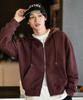 Jemut [2Pack] Day Cut Crop Oversized Zip-Up Hoodie Kjhd2650 (B Type)