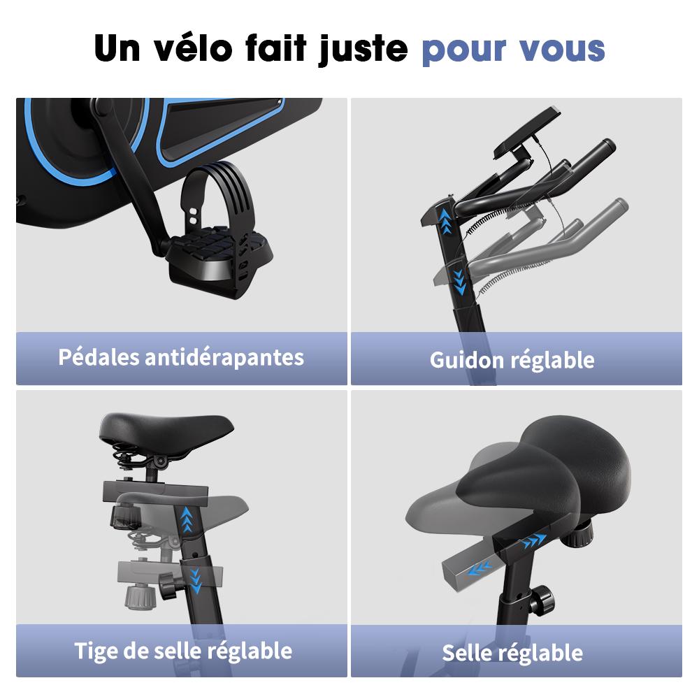 Indoor Cycling Bike iScooter QK116 6KG Flywheel Adjustable Resistance Magnetic Spin Bike LCD Screen Silent Belt