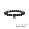 Mountain Stone Black Bead Bracelet for Men,8mm Black Agate Beaded Bracelet,Trendy Jewelry GIft