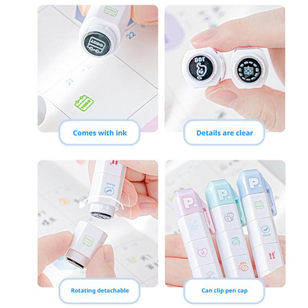 Detachable Multi Part Stamp Pen Style Creative Design For Journaling DIY Craft Personalized Letter Pattern Stamp Clear Imprint