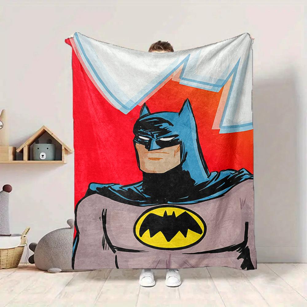 1 Stück Batman, Superhelden-Decke Leichte Flanell-Kuscheldecke für Sofa, Bett, Reise, Wohnzimmer, Büro, Couch, Stuhl und Bett