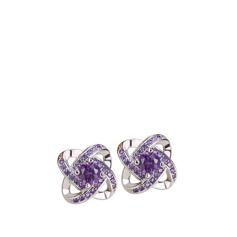 2024 Hot Summer Four-Leaf Clover Micro-Inlaid Stud Earrings: Chic & Versatile Women's Light Luxury.