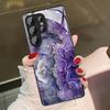 Fantasy Purple Pattern Glass Phone Case Suitable for Samsung Galaxy S26 S25 S24 S23 S22 S20 FE Ultra Plus Anti Drop Back Cover