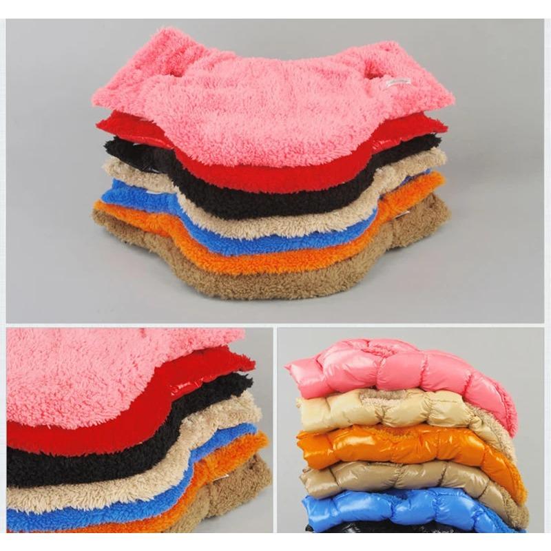 Winter Pet Dog Down Coat Fleece Warm Inside Candy Color Pet Down Warm Coat Puppy Down Clothes Winter Clothes Clothing XS-3XL