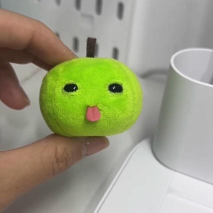 Green Abstract Apple Funny Hanging Gift Plush Pendant For Friends For Kids Adults Children's Birthday Gift Holiday Present Suitable For Office Home