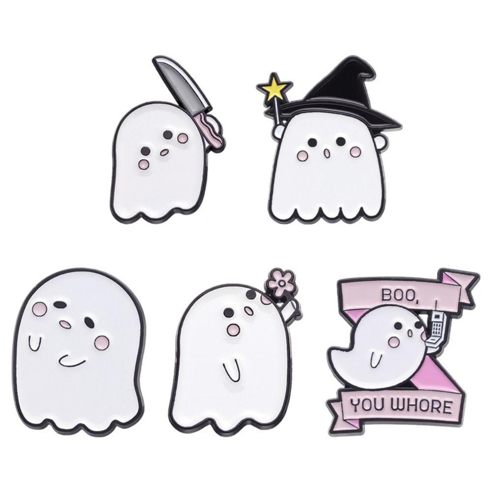 Cartoon Kleiner Geist Brosche Zink Zinklegierung Niedlich Halloween Dekoration