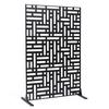 Metal Privacy Screen 47" X 76" Outdoor Privacy Screens & Panels Black