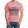 "I Am An Engineer" Graphics Men's Clothing Summer Fashion Funny Engineer Slogan Tops Tees Short Sleeve Hippie Homme Camiseta