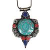 Handmade Tibetan Silver Gemstone Turquoise Red Coral Nepali Necklace Jewelry