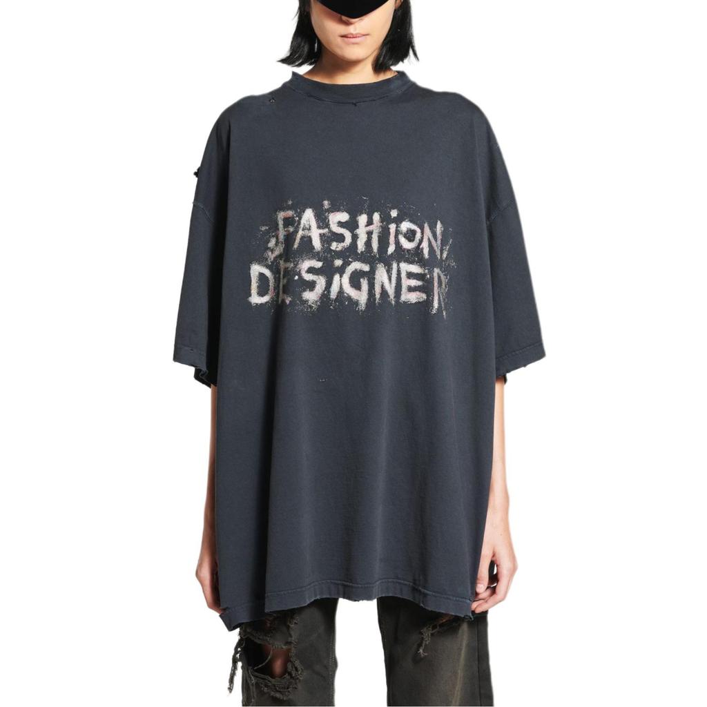 Balenciaga T-shirt Oversize Stampata da Stilista di Moda 831305TSVC51041