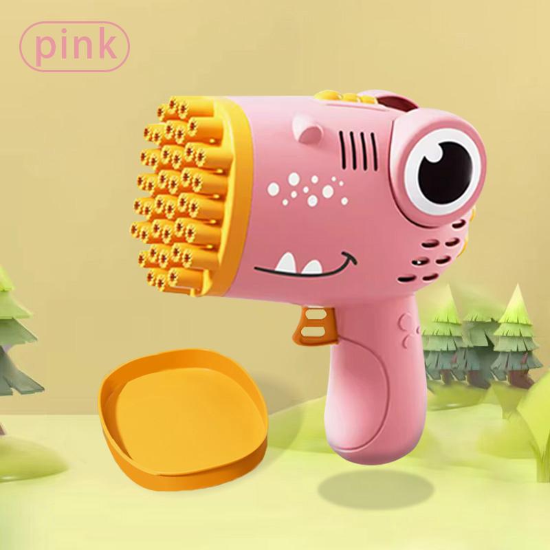 40 Hole Dinosaur Children's Bubble  Handheld Bubble Machine Parent Outdoor Game Bubble Gun Without Battery and Bubble Water