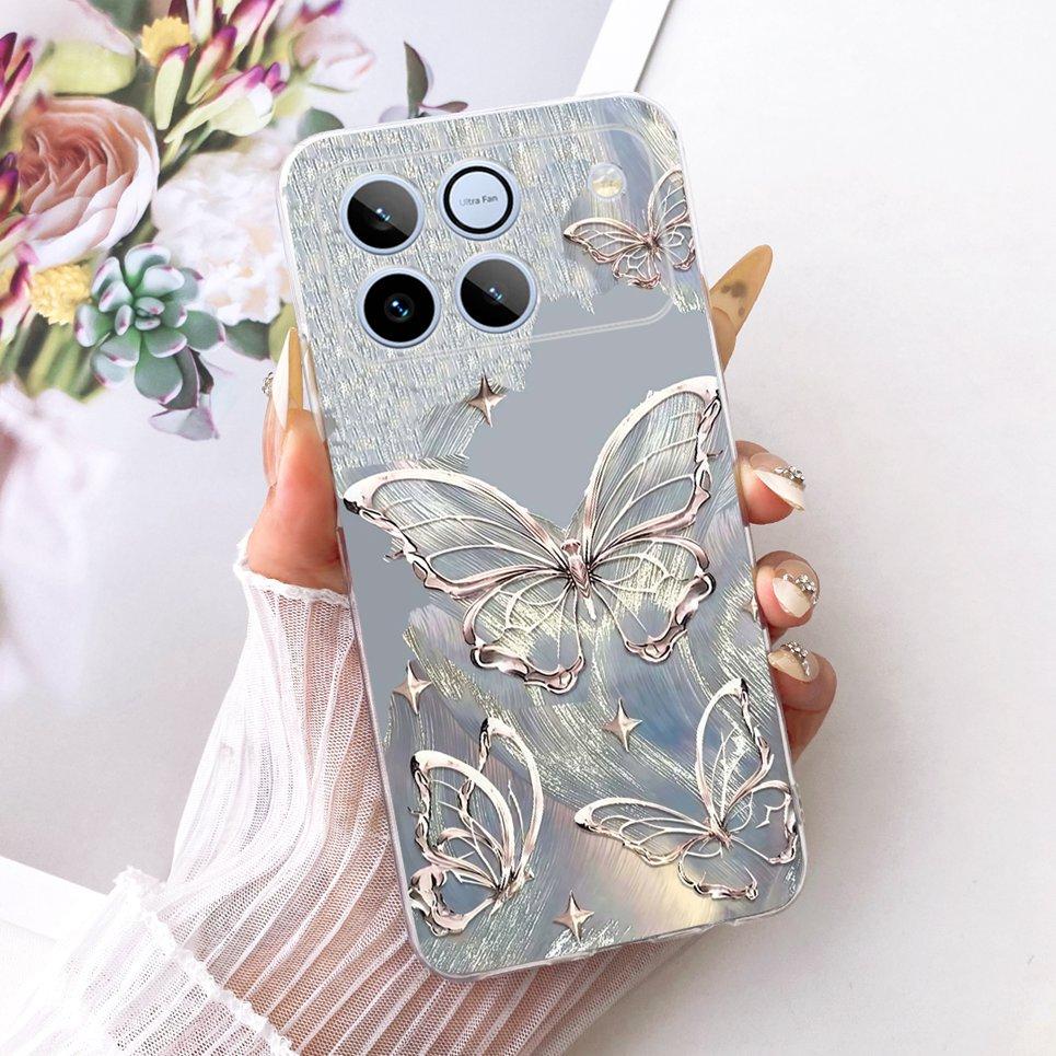 Flower Butterfly Luxury Girly Fashion Casing For Honor Win 5G AAP-AN00 Phone Case Soft Slim Clear Silicone TPU Back Cover