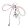 Versatile Fashion Key Chain Accessory Trendy Heart Bowknot Pendant Keychain Simple Keyrings Accessory for Bag Purse