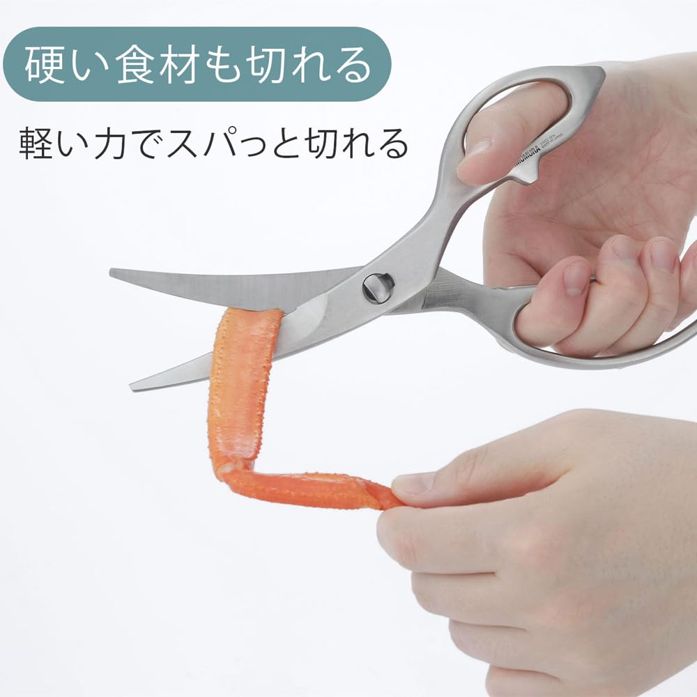 Shimomura Kihan Kitchen Scissors in Dishwasher Disassembles for Stainless 45851 [Made Japan] Forged, Sharp, Safe, Cleaning, Steel, Tsubame-Sanjo,