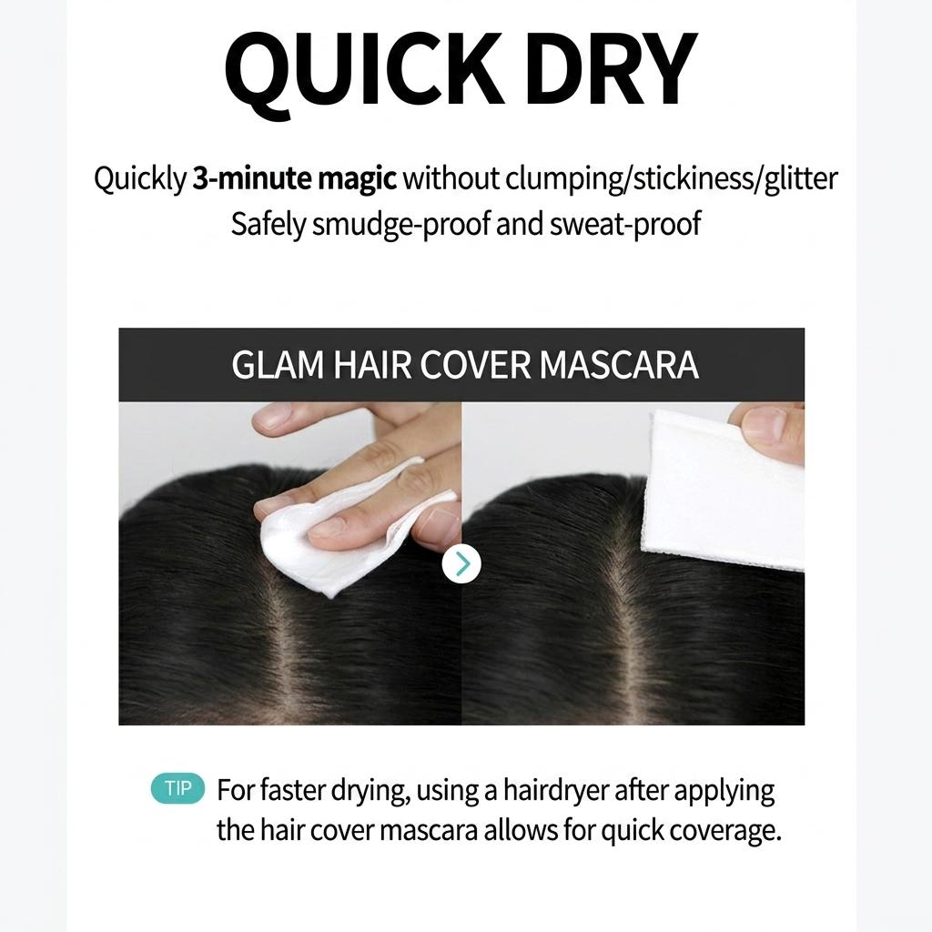 Daleaf Gray Hair Color Cover Mascara Set (16g + 8g) - [K-BEAUTY] Instant Root Touch-Up