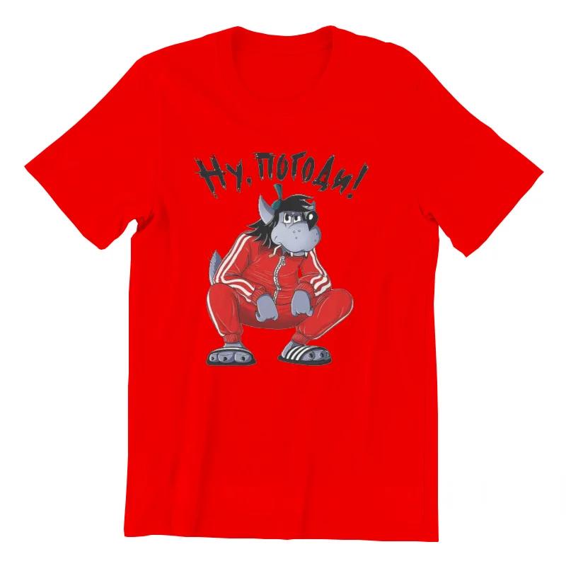 Trainingsanzug Squat Wolf T-Shirt Nu Pogodi Well Just You Wait Wolf Hase Cartoon Grafik T-Shirts Vintage Lustige Unisex Kurzarm Tops