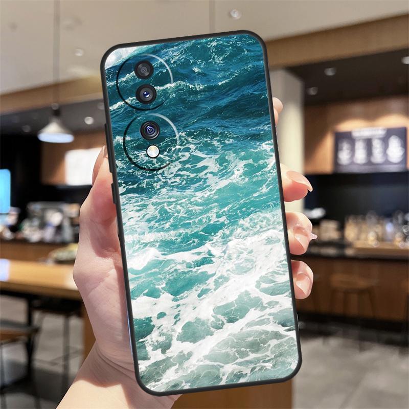Blue Ocean Waves Sea Case For Honor Magic 8 6 7 Pro Honor 400 200 70 90 Lite X8b X8c X9a X9b X9c X9d Win RT Cover