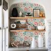 Blue And Red Floral Vinyl Wallpaper Morden Waterproof And Durable PVC Wall Sticker Flower Cabinet Sticker For Furniture