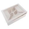 25Pcs Cupcake Box Range 12 Hole Window Face Wedding Birthday Party Christmas Gift