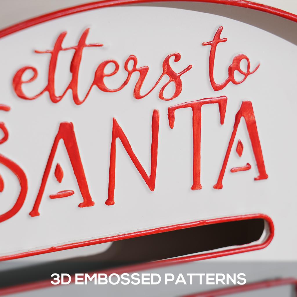 A5 Christmas Letter Postbox - White/Red