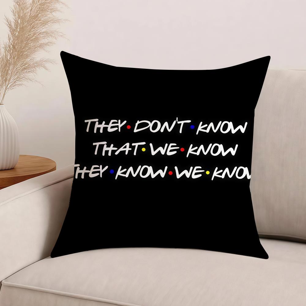 They don't know we know they know Pillow Case Office Cushions Suitable For Sofa Car Bedroom Decorative Cushion Cover