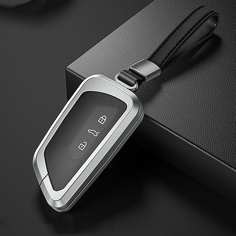Styling Mouldings Car Aluminium Alloy+TPU Key Fob Cover Case For VW Volkswagen Golf 8 Mk8 New Skoda Octvia 3/4/5Buttons 2020 202