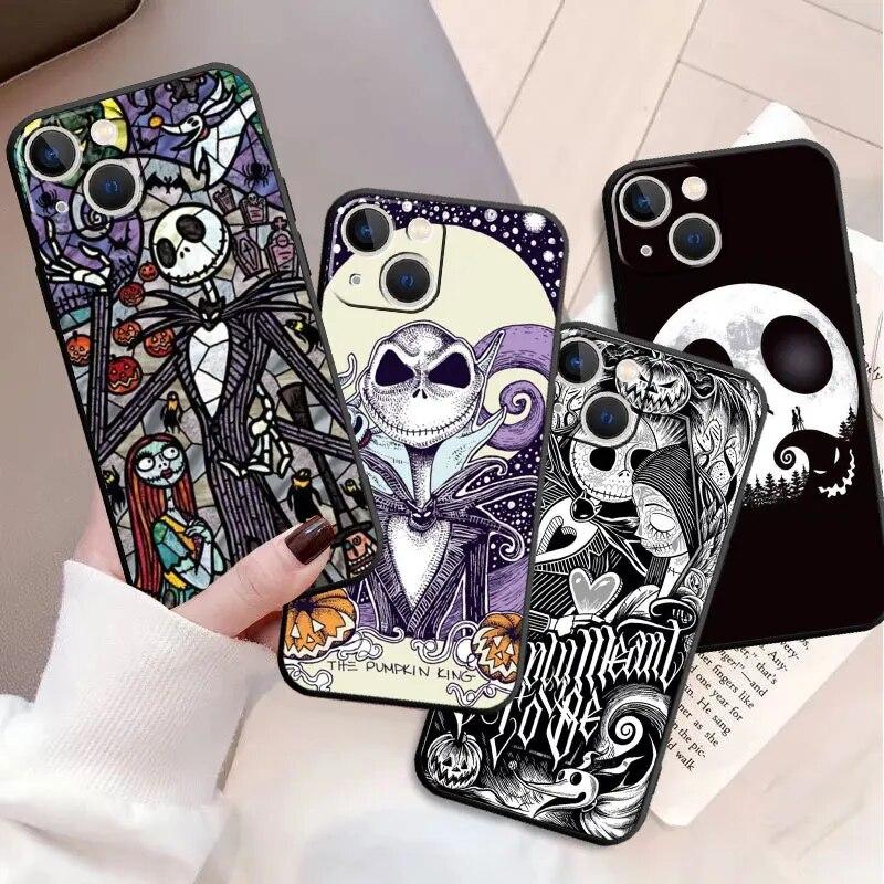 

Чехол для Apple iPhone 15 11 13 14 Pro Max 12 XR X 7 8 Plus 6 6S 14Pro, черный силиконовый чехол для телефона «Кошмар перед Рождеством», милый чехол