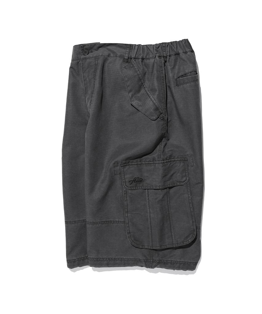 AECA Ripstop Washing Cargo Shorts-Charcoal