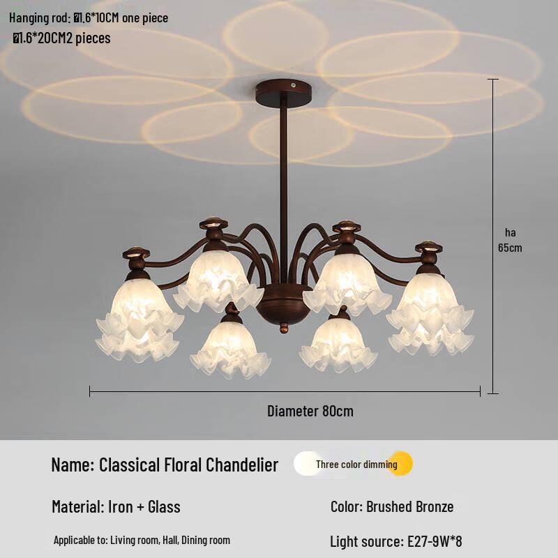 French Style Floral Chandelier