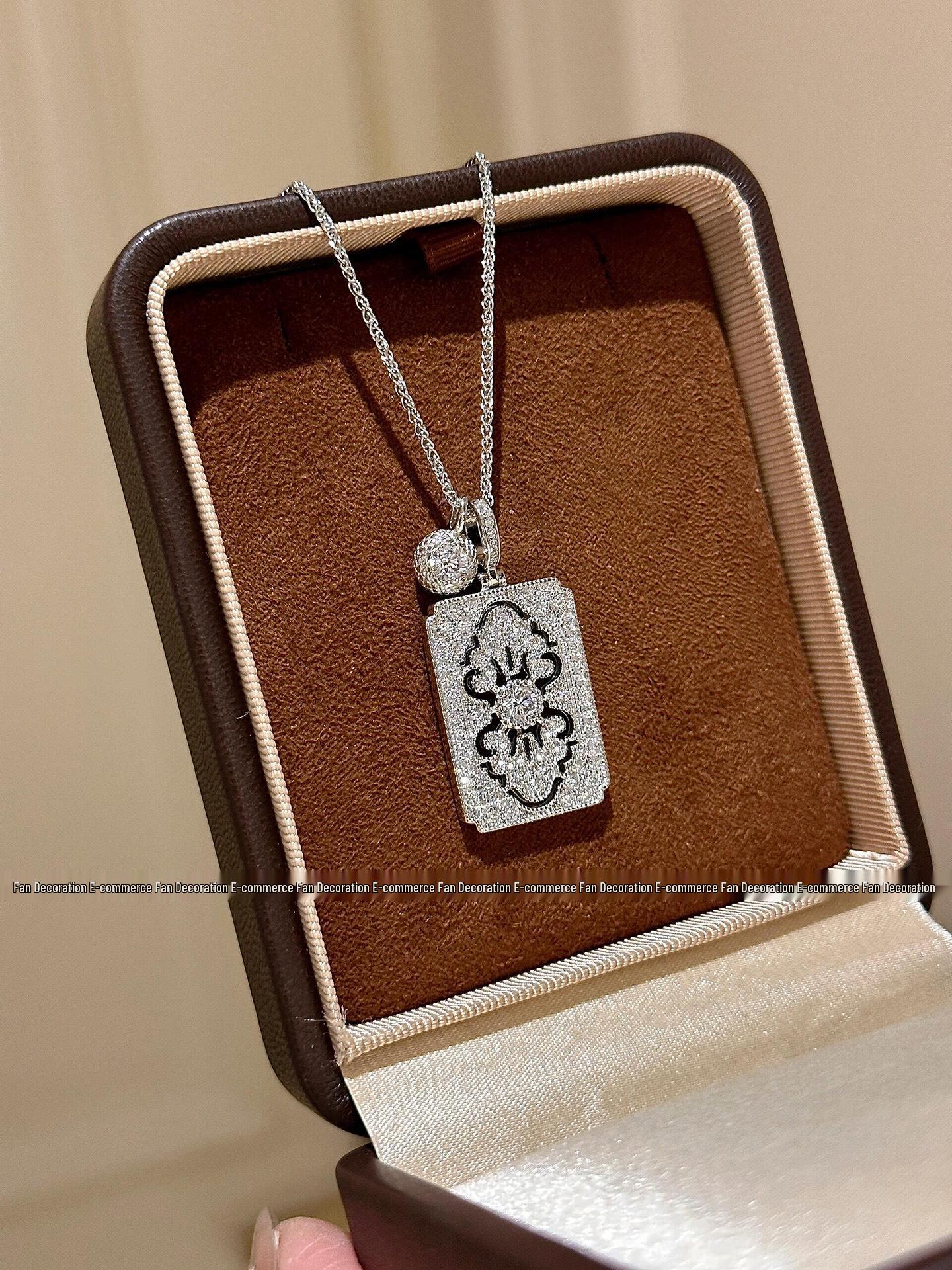 

Жіноче Висококласне Срібне Діамантове Кольє-Підвіска - Вишуканий Легкий Розкішний Чокер