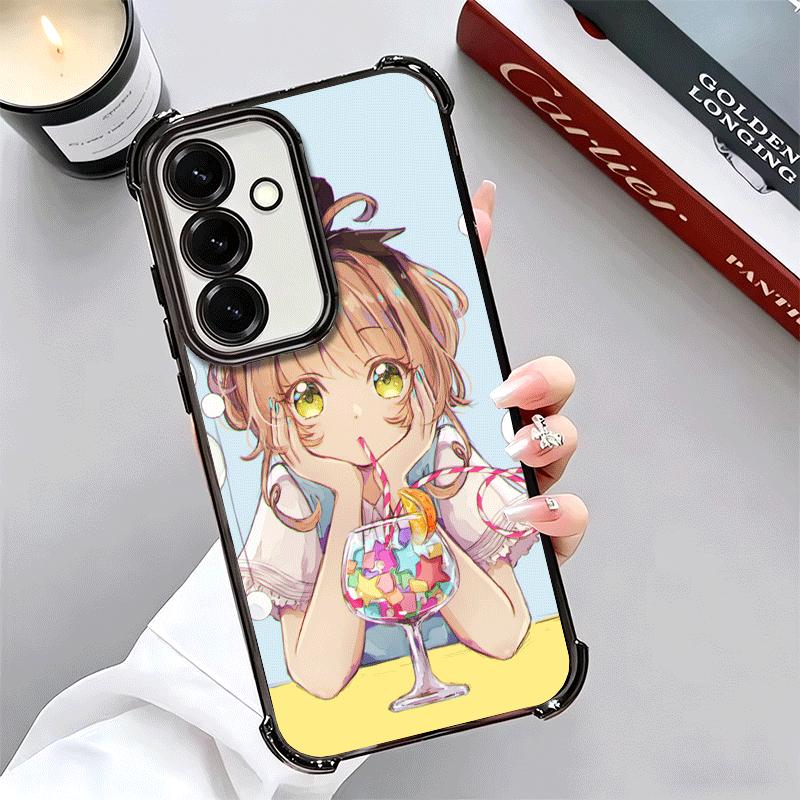 CardCaptor Sakura Anime Plating Phone Case For Samsung A17 A07 A37 A57 A16 A56 A15 A55 A14 A54 A13 A53 A26 A36 A25 A35 A24 A34 A