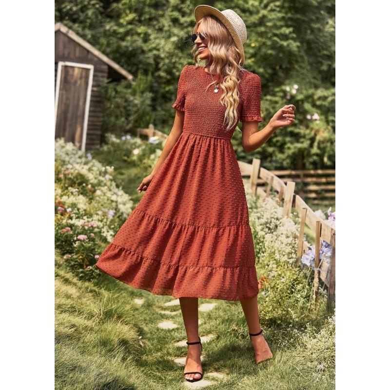 Developed and Designed Women's Big Styling Dress with Elegant Flowing Slim Skirt