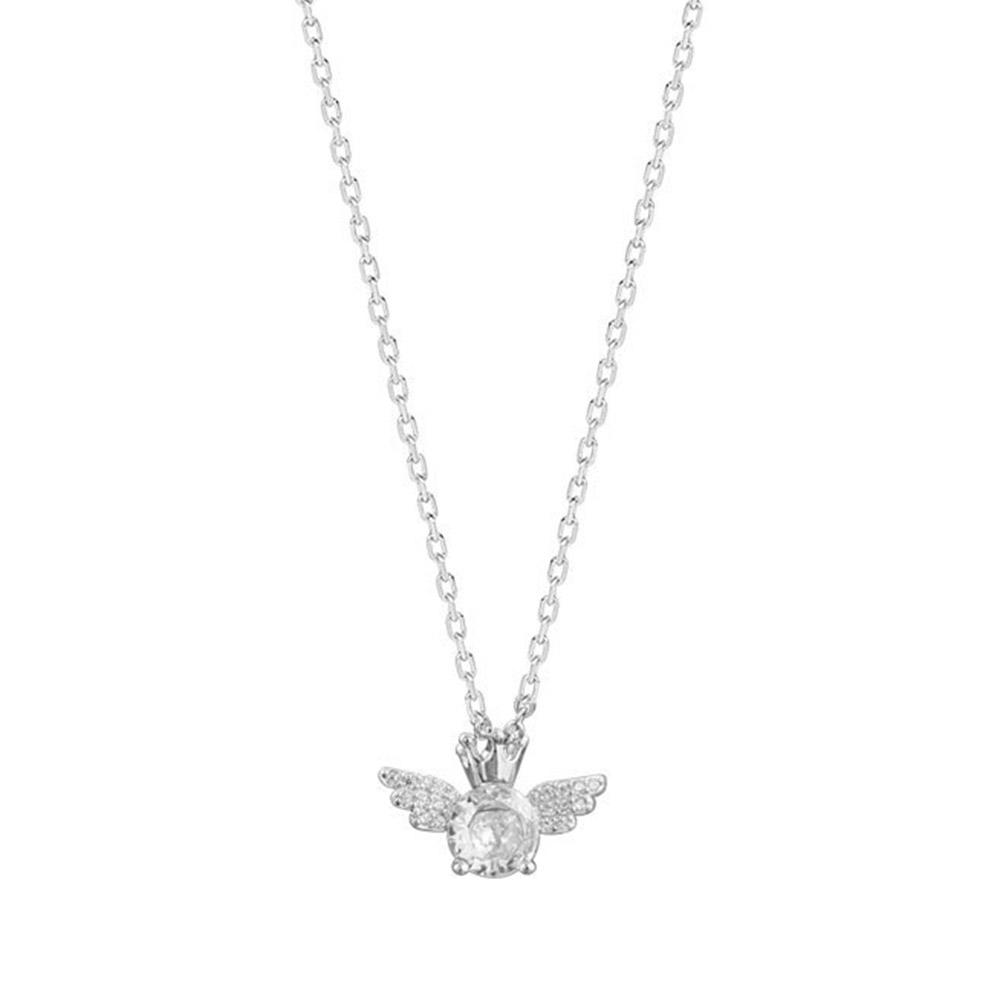 New Fashion Women's Sweet Angel Crown Wings Pendant Jewelry Accessory Luxury Clavicle Versatile S8T4