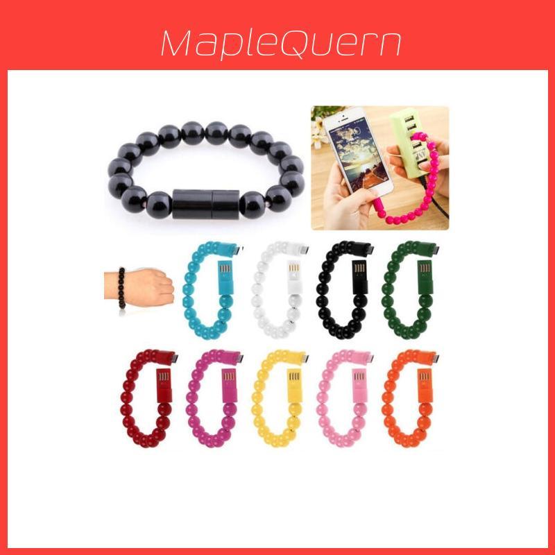 Usb Bracelet Beads Charging Data Sync Cable For Iphone 5g 6g Samsung Android