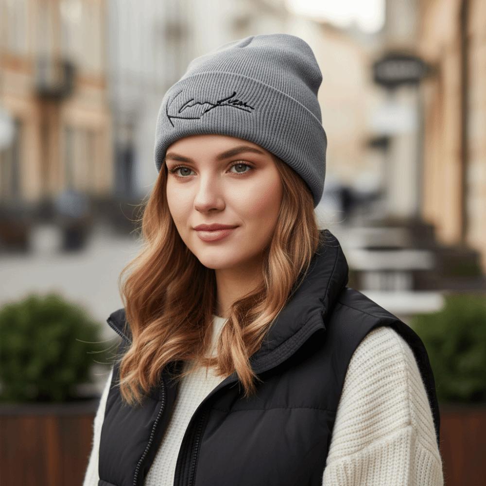 Woolen Letter Knit Hat Ear Protection Female Beanie Caps Ladies Casual Cap for Woman/Men