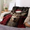 1Pc Cartoon Print Flannel Blanket, High Quality Comfortable for All Seasons, Home Decor, Warmth and Comfort, Perfect for Christmas Birthday Gift