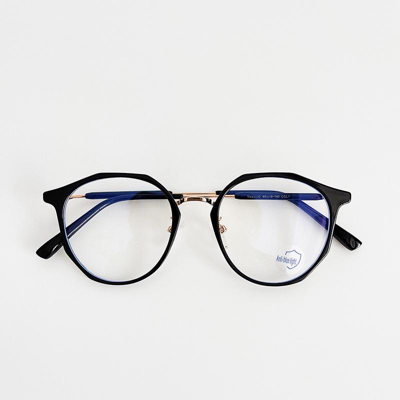 TR90 Women Glasses Frame Polygon Anti Blue Light Korean Stylish Eyeglass Frame for Women Lightweight Durable