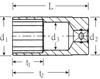Stahlwille (3/8SQ) Semi-Deep Socket 460A-1/4