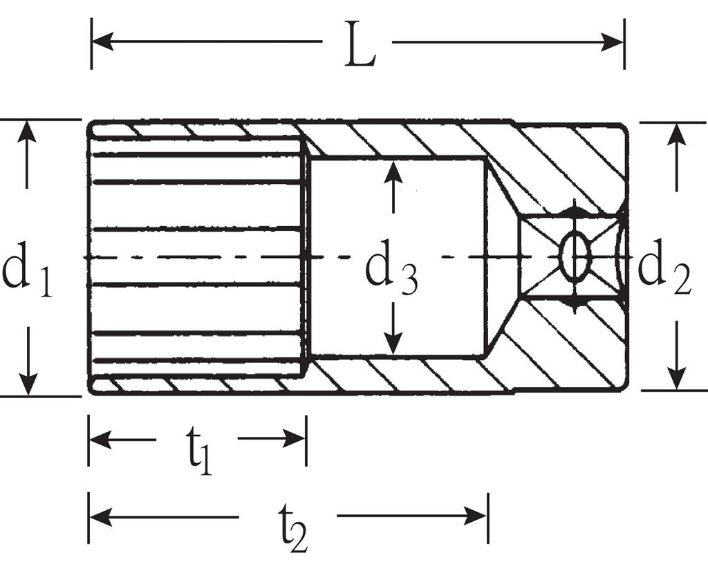 Stahlwille (3/8SQ) Semi-Deep Socket 460A-1/4