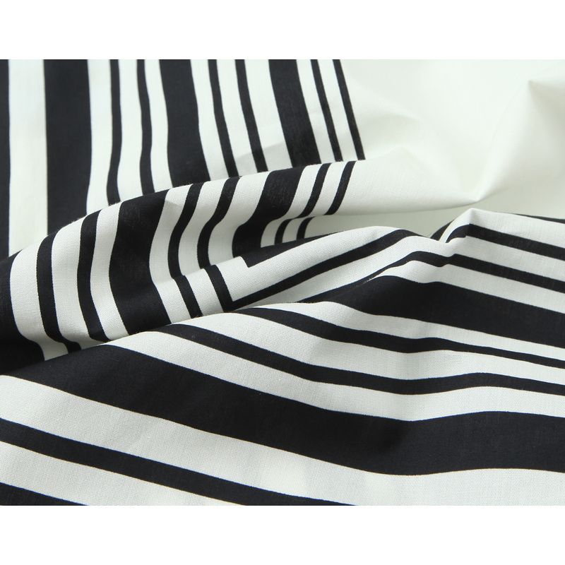 Kaslead New Arrival Women's Clothing Fashion Style Fashion Waistband Stripes Hanging Collar Poplin Tops 8402493