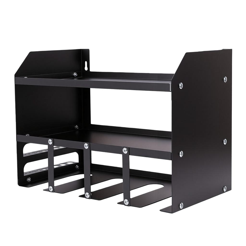 Wall Mount Power Tool Organizer Heavy Duty Metal Garage Tool Storage Rack for Workshop Auto Repair Shop