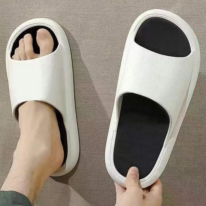 Trendy Men's Summer Cartoon Non-Slip Slippers - Outdoor One-Strap Style for Couples