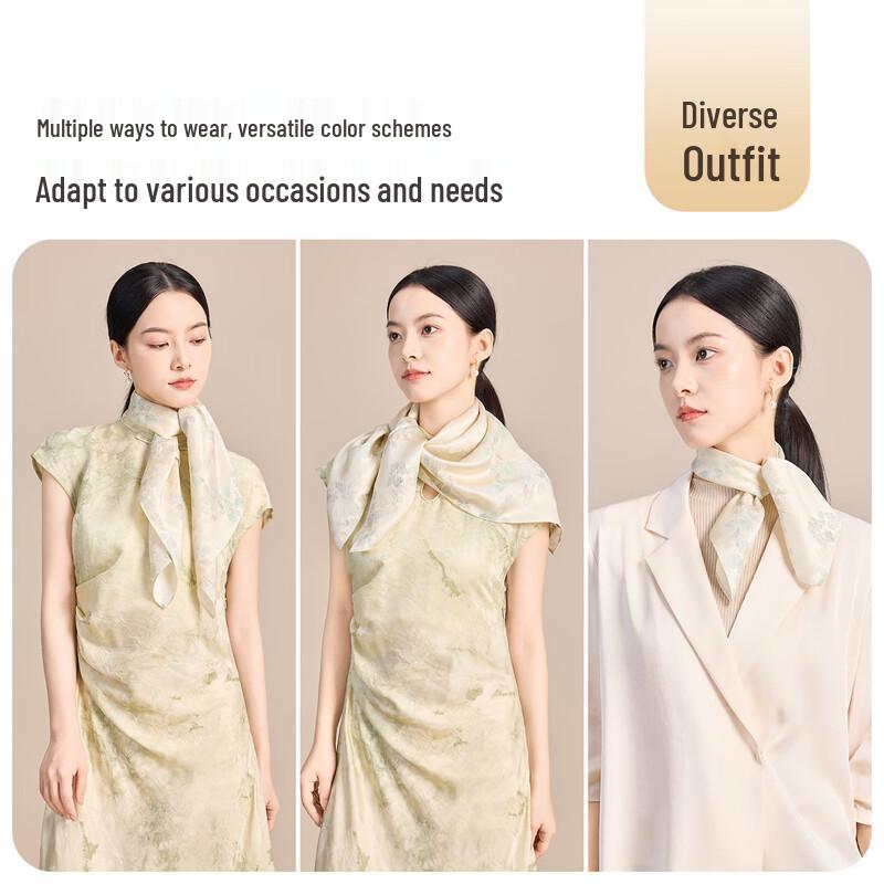 JIUMU Chinese Ethnic 100% Mulberry Silk Scarf & Shawl