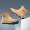 New Men's Rain Shoes Low-top Water Shoes Wear-resistant and Warm Rain Boots Short Tube Fishing Waterproof and Non-slip Rubber Shoes