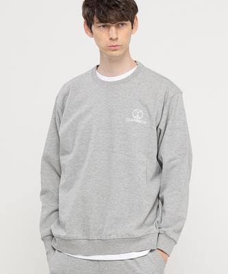 CHAMBROS Semi-Overfit Embroidered Logo Sweatshirt [Gray]