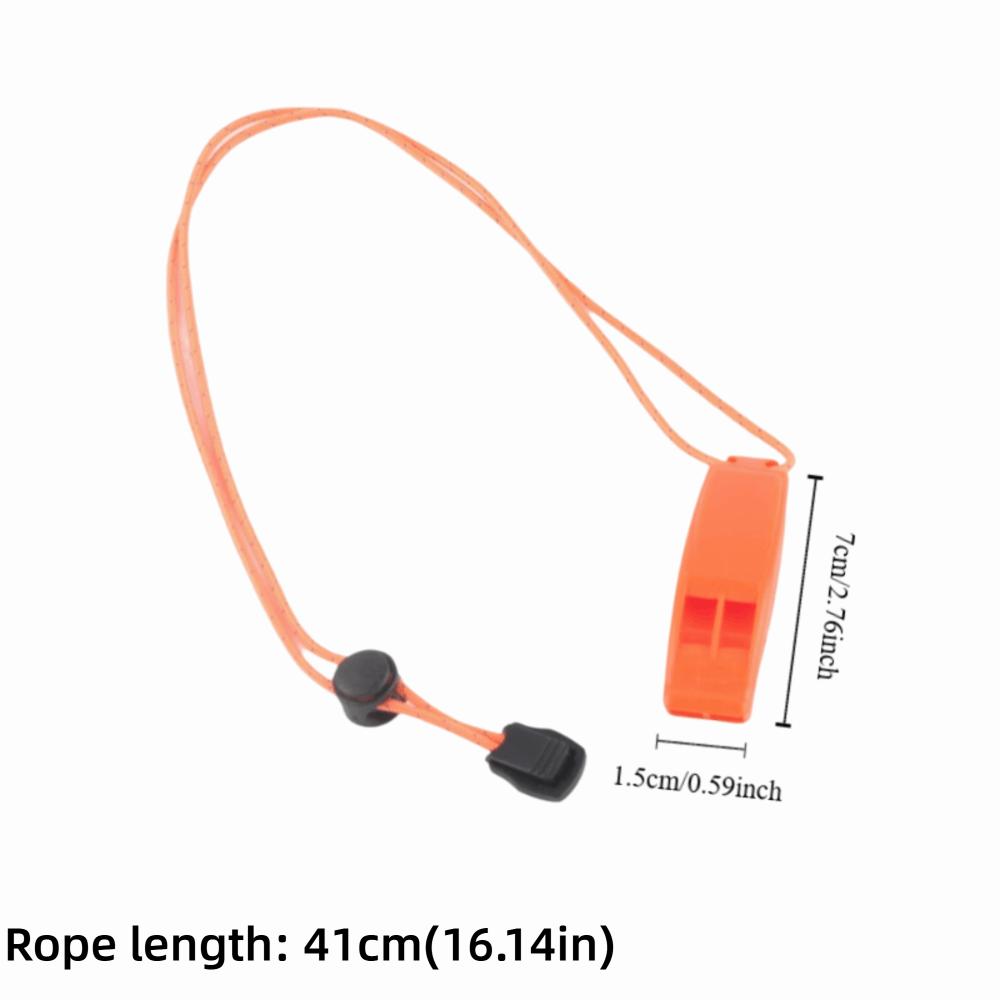 10 Pcs Durable ABS Safety Whistle Reflective Lanyard Orange Emergency Whistle Shrill Sound Emergency Safety Whistle Hiking