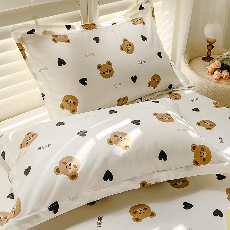 100% Baumwolle Kissenbezug Set - Zwei Stück: Einzeln 40x60cm, Extra Groß 48x74cm, Kernbezug 50x80cm