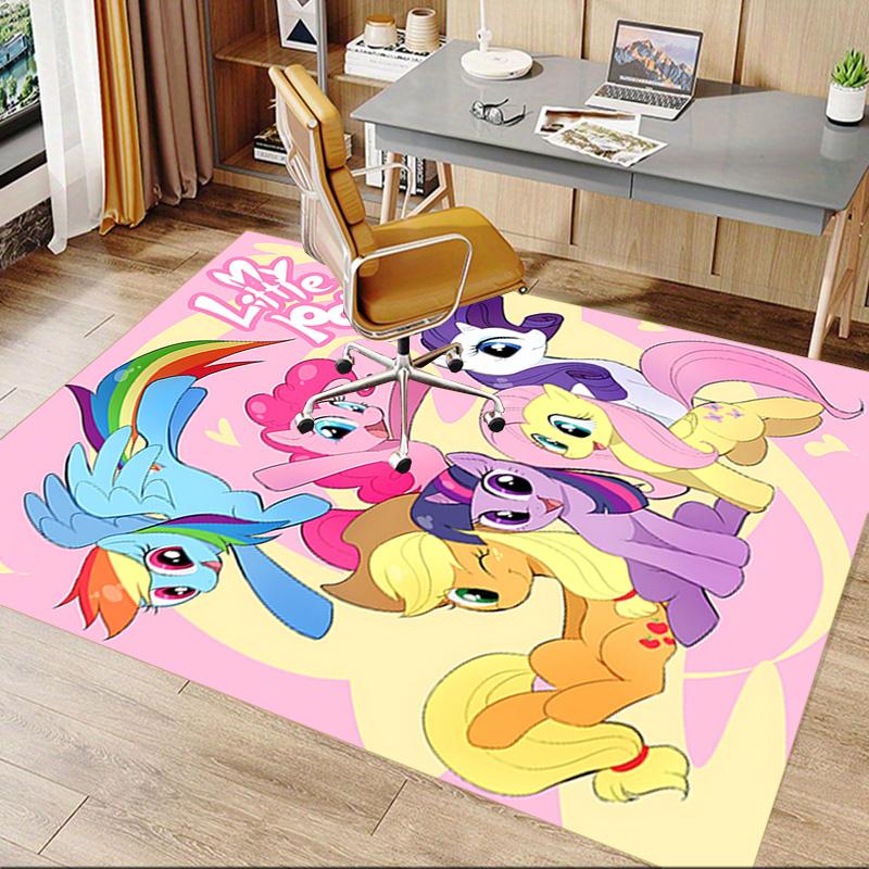 1pc Little Pony Friendship Carpet for Playroom Bedroom Living Room Sofa Home Decor,kids Game Area Rug Non-slip Floor Mat Y72995