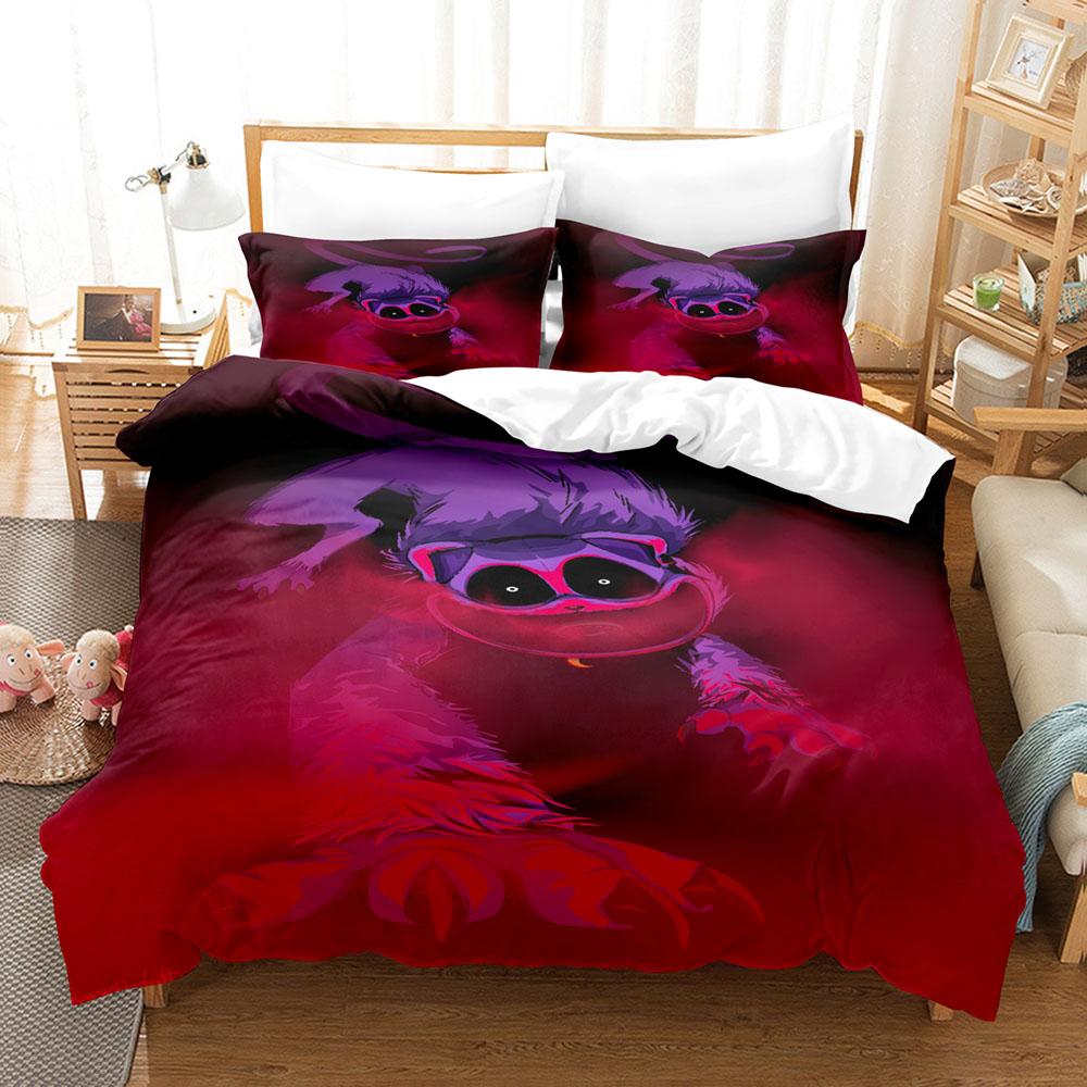 Home textile 3D printing pattern (three-piece set) single double queen quilt cover pillowcase bedding set