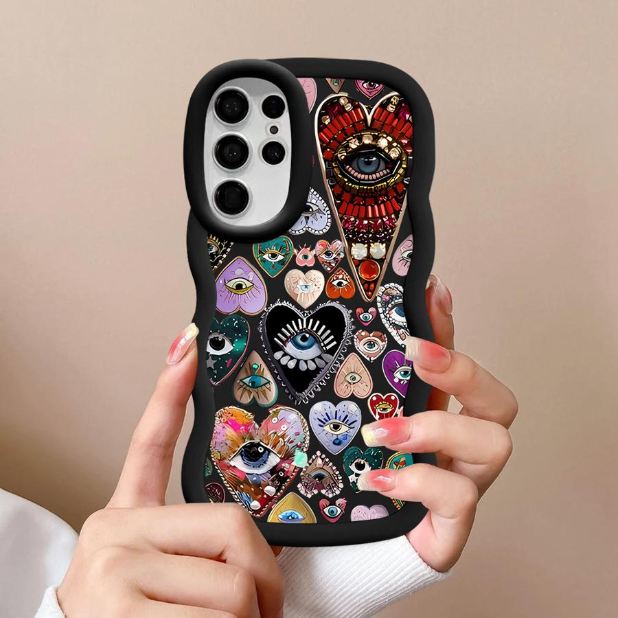 Soft Phone Cover Case for Samsung Galaxy S23 Plus S20 FE S22 Ultra A25 S21 S25 S24 A26 A34 A24 A54 A55 A36 A35 Personality Love
